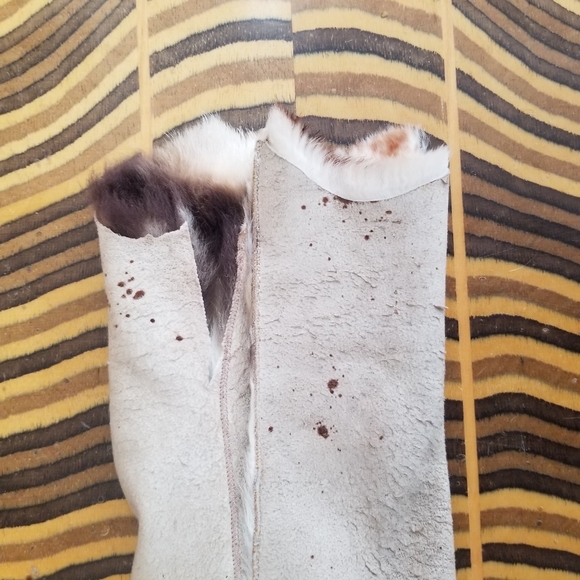 Cynthia Rose Distressed Suede and Fur Jacket - Picture 6 of 8